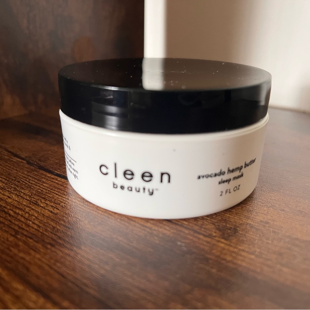 Cleen Beauty Avocado Hemp Butter Sleep Mask (face serum moisturizer) 2oz